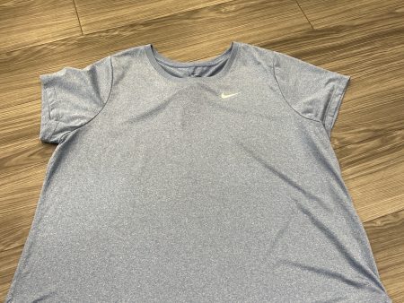 Athletic Top Short Sleeve By Nike In Blue, Size: 2x Online Hot Sale