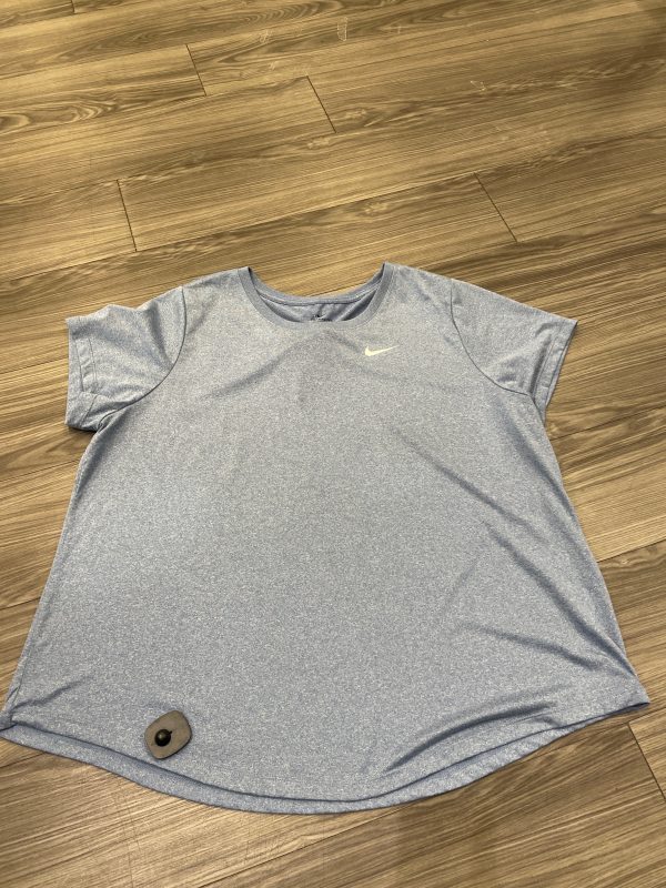 Athletic Top Short Sleeve By Nike In Blue, Size: 2x Online Hot Sale