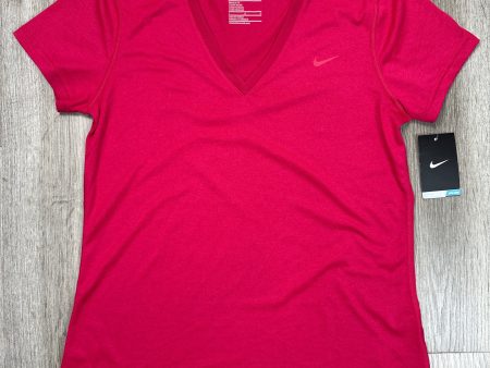 Athletic Top Short Sleeve By Nike Apparel In Pink, Size: L Online Hot Sale