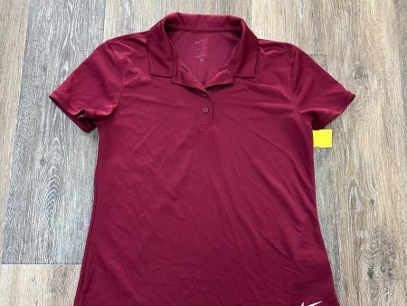 Athletic Top Short Sleeve By Nike Apparel In Red, Size: S Discount