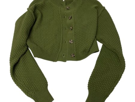 Sweater Cardigan By Free People In Green, Size: Xs on Sale