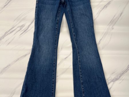 Jeans Flared By Good American In Blue Denim, Size: 0 Online Sale