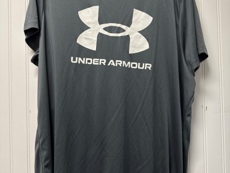 Athletic Top Short Sleeve By Under Armour In Grey, Size: 1x Supply