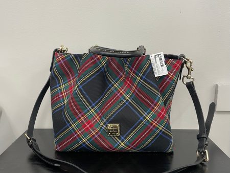 Handbag Designer By Dooney And Bourke In Plaid Pattern, Size:Medium For Cheap