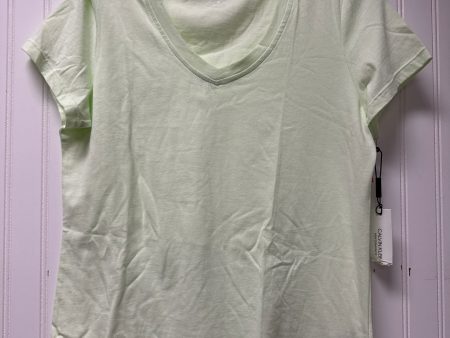 Athletic Top Short Sleeve By Calvin Klein In Green, Size: M Cheap