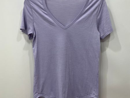 Athletic Top Short Sleeve By Lululemon In Purple, Size: 8 Online now