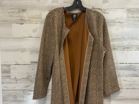 Cardigan By Bobeau In Animal Print, Size: Xl Online Sale