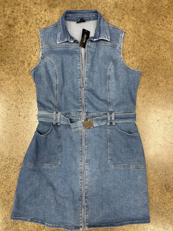 Dress Casual Short By City Chic In Blue Denim, Size:18 For Discount