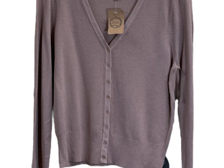 Sweater Cardigan By Clothes Mentor In Tan, Size: L For Cheap