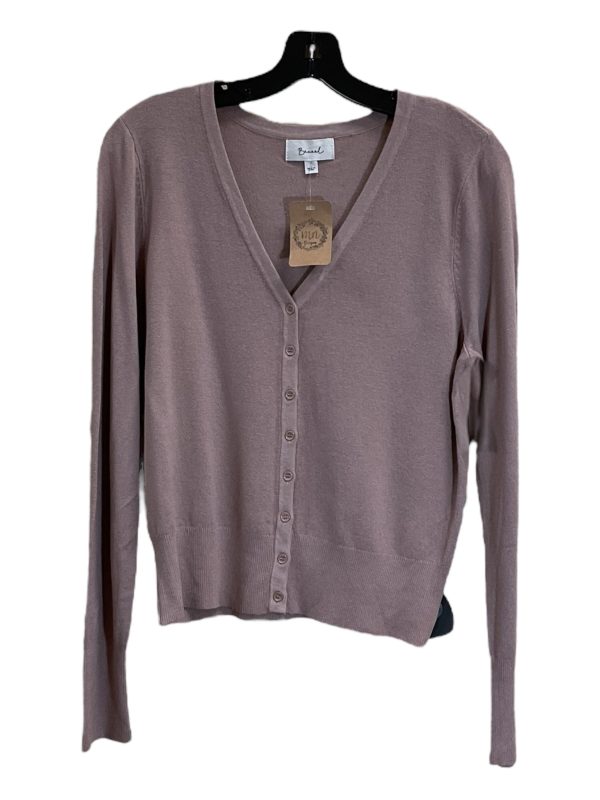 Sweater Cardigan By Clothes Mentor In Tan, Size: L For Cheap