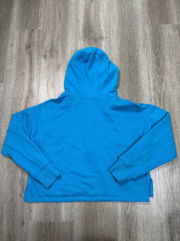 Athletic Sweatshirt Hoodie By Calvin Klein Performance In Blue, Size: Xs Cheap