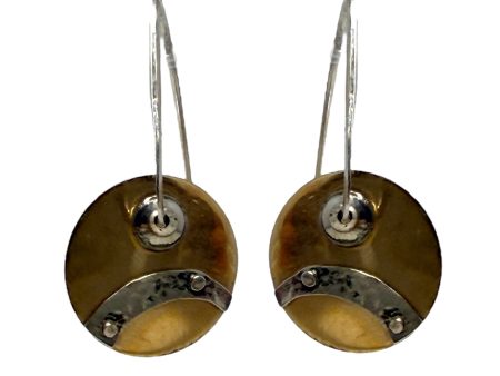 Mixed Metal Modernist Earrings Dangle drop By Unbranded Hot on Sale