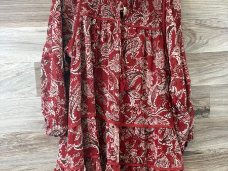 Dress Casual Midi By Blue Rain In Red & White, Size: S For Sale