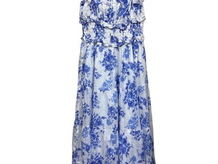 Dress Casual Maxi By Aqua In Blue & White, Size: S For Discount