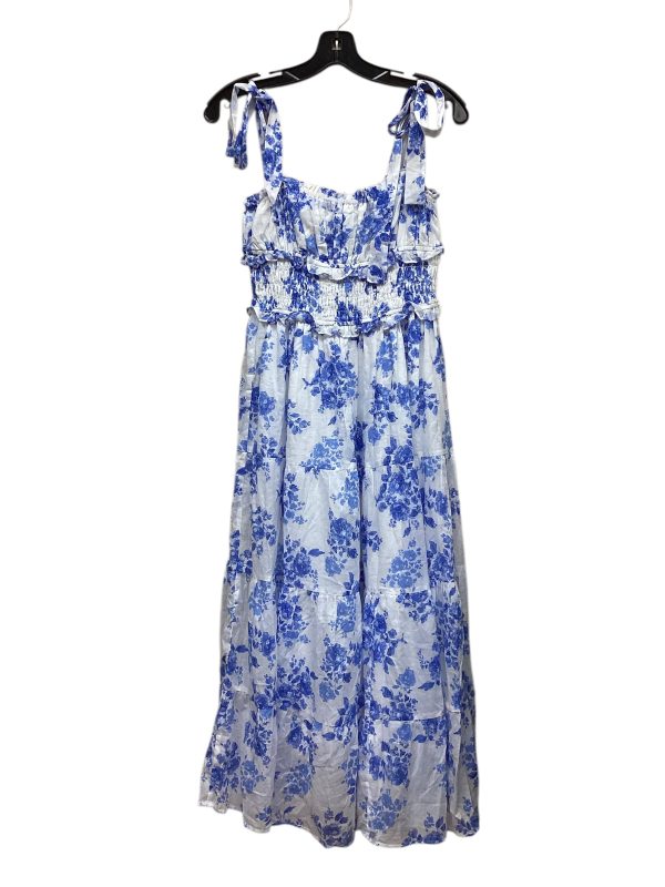 Dress Casual Maxi By Aqua In Blue & White, Size: S For Discount