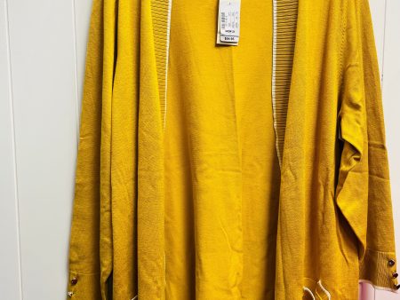 Sweater Cardigan By Cj Banks In Yellow, Size: 2x Supply