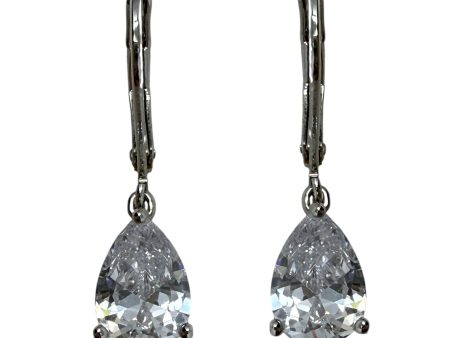 Crystal Teardrop SilverTone Earrings Dangle drop By Unbranded Discount