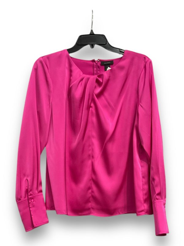 Blouse Long Sleeve By Halogen In Pink, Size: S Online Hot Sale