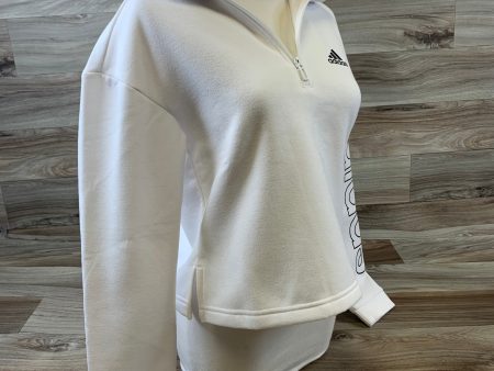 Athletic Top Long Sleeve Collar By Adidas In White, Size: Xs Online