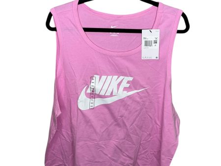 Athletic Tank Top By Nike Apparel In Pink, Size: 1x Discount