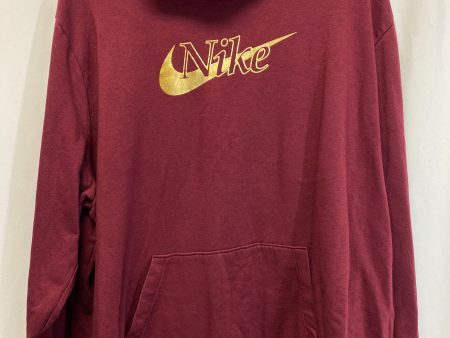 Athletic Sweatshirt Hoodie By Nike In Maroon, Size: 2x For Discount