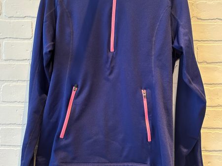 Athletic Top Long Sleeve Collar By BALEAF  In Blue & Pink, Size: L For Sale