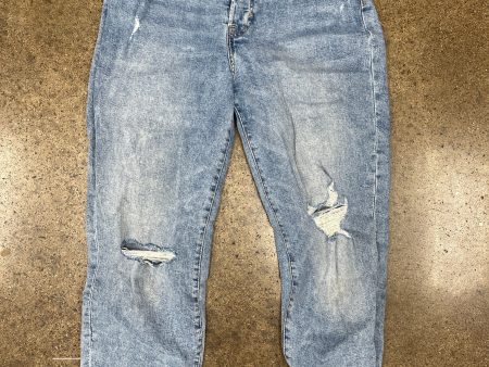 Jeans Boyfriend By H&M In Blue Denim, Size:10 Fashion