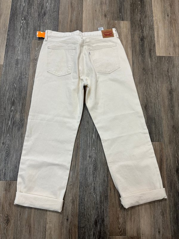 Jeans Straight By Levis In White Denim, Size: 14 on Sale