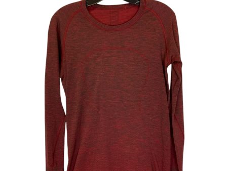 Athletic Top Long Sleeve Crewneck By Lululemon In Red, Size: 10 Online Sale