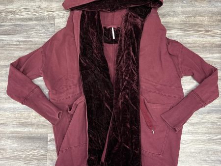 Sweater Cardigan By Free People In Maroon, Size: M Cheap