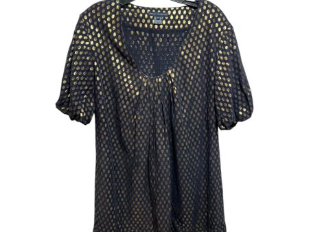 Silk Metallic Dress Party Short By French Connection In Blue & Gold, Size: 6 Sale