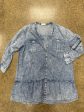 Dress Casual Short By Zenana Outfitters In Blue Denim, Size:1X Online Hot Sale