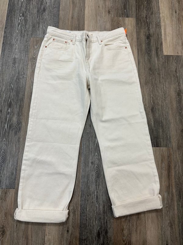 Jeans Straight By Levis In White Denim, Size: 14 on Sale