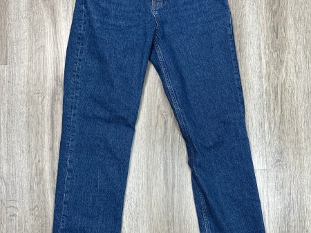 Jeans Straight By Reformation In Blue Denim, Size: 6 For Discount