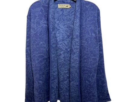 Alpaca Blend Sweater Cardigan By Peruvian Link In Blue & Purple, Size: Xxl Sale