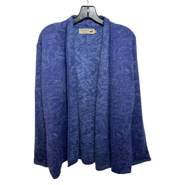 Alpaca Blend Sweater Cardigan By Peruvian Link In Blue & Purple, Size: Xxl Sale