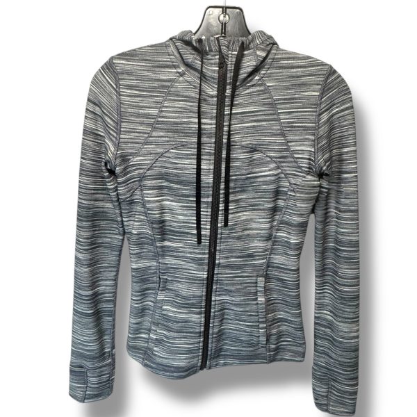 Athletic Sweatshirt Hoodie By Lululemon In Striped Pattern, Size: 6 Cheap