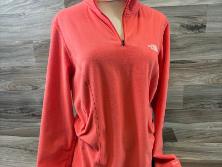 Athletic Top Long Sleeve Collar By The North Face In Orange, Size: L Hot on Sale