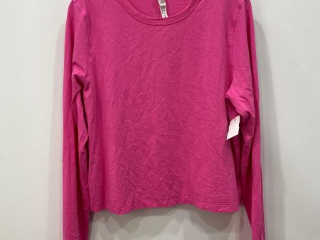 Athletic Top Long Sleeve Collar By Lululemon In Pink, Size: 12 For Sale