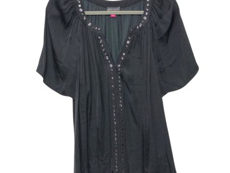 Blouse Ss By Vince Camuto In Black, Size:Xl on Sale