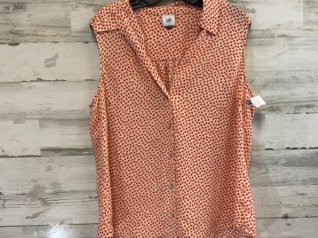 Blouse Sleeveless By Cabi In Orange, Size:L Discount