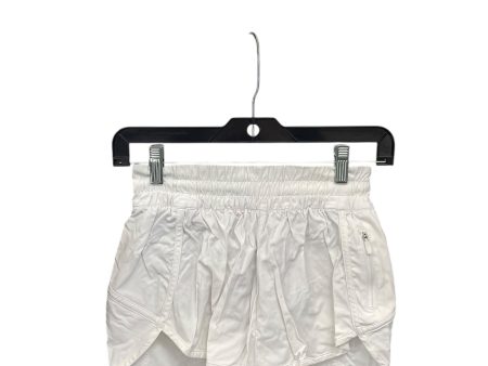 Athletic Shorts By Lululemon In White, Size: 4 on Sale