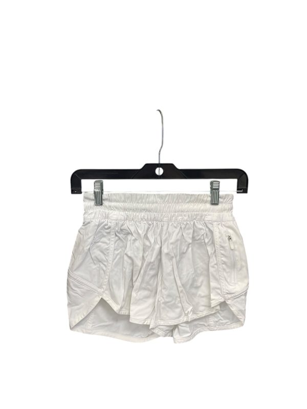 Athletic Shorts By Lululemon In White, Size: 4 on Sale