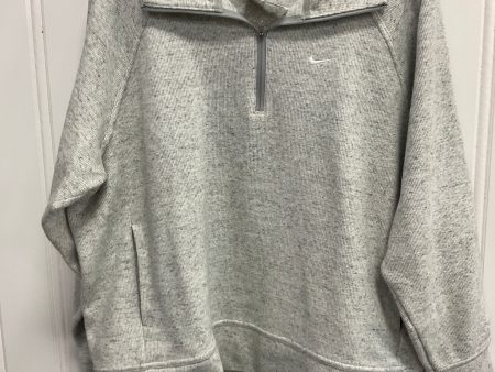 Athletic Sweatshirt Collar By Nike Apparel In Grey, Size: L For Cheap