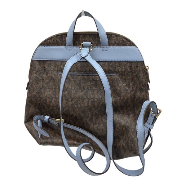 Backpack Designer By Michael Kors In Blue & Brown, Size:Medium Hot on Sale