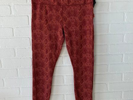 Athletic Leggings By Athleta In Orange & Red, Size: 8 For Cheap