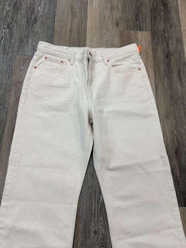 Jeans Straight By Levis In White Denim, Size: 14 on Sale