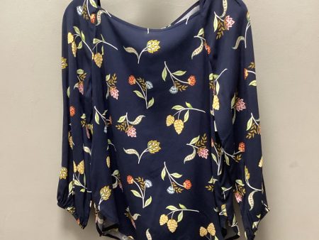 Blouse 3 4 Sleeve By Loft In Blue, Size: Xs Hot on Sale