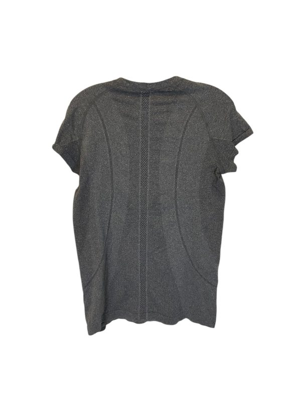 Athletic Top Short Sleeve By Lululemon In Grey, Size: 10 Online Hot Sale