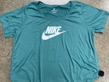 Athletic Top Ss By Nike Apparel In Green, Size:2X Sale